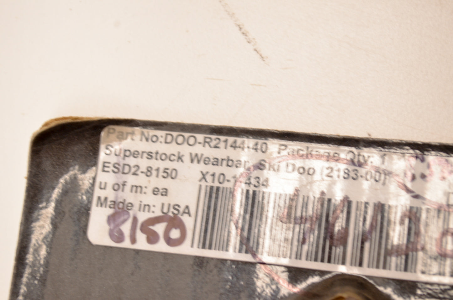 Studboy ESD2-8150 Carbide Wearbar Kit NOS