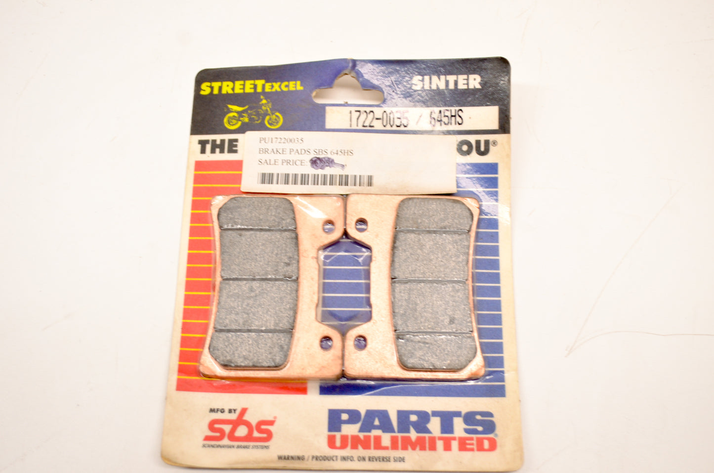 Parts Unlimited 1722-0035-645HS Brake Pad Kit NOS