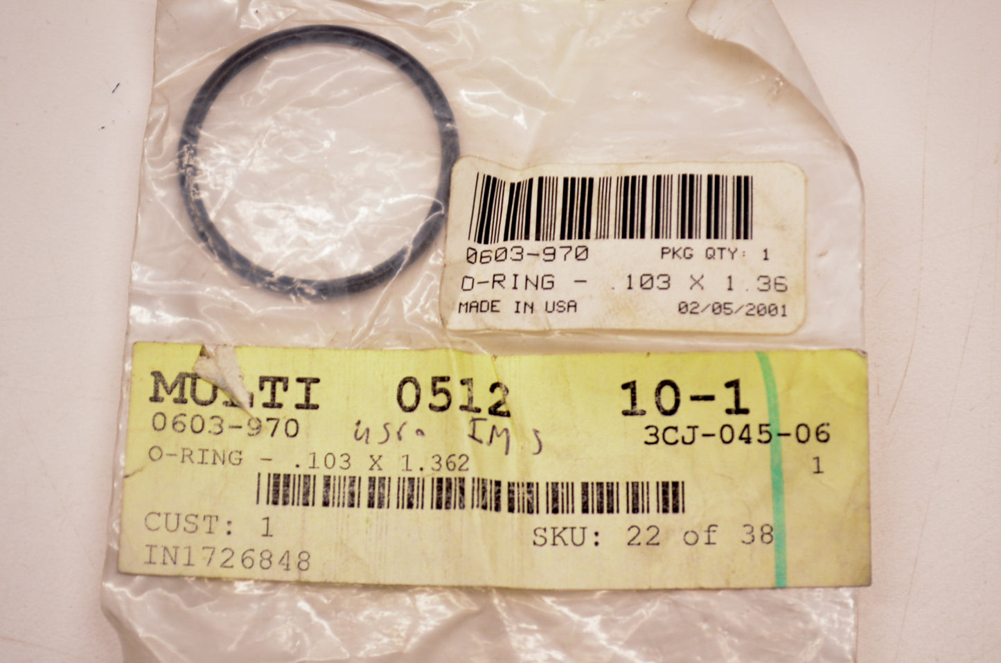 OEM Arctic Cat 0603-970 O-Ring .103x1.362 NOS