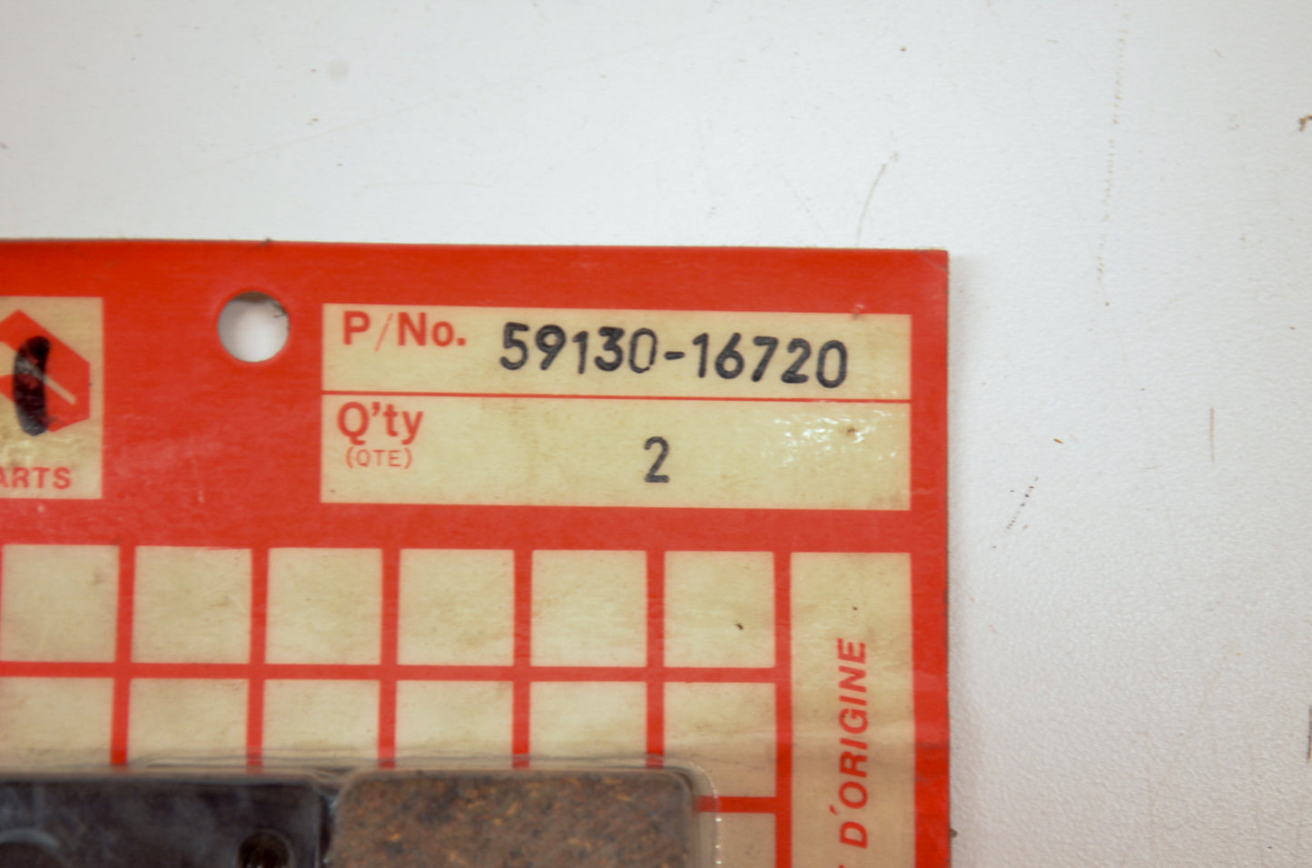 OEM Suzuki 59130-16720 Brake Pad Kit NOS