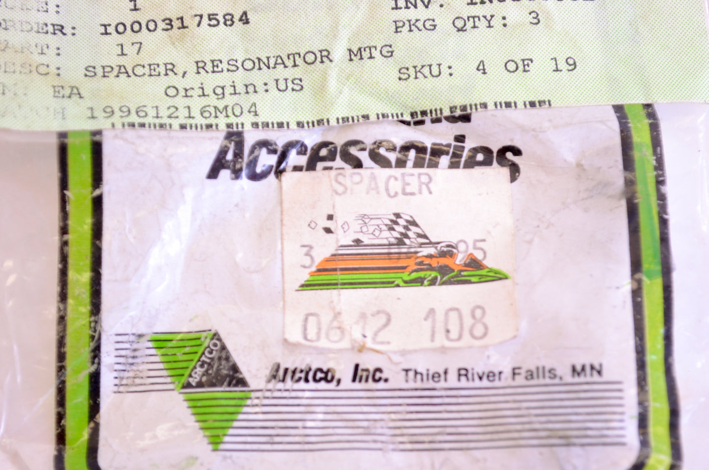 OEM Arctic Cat 0612-108 Resonator Spacer Qty 2 NOS