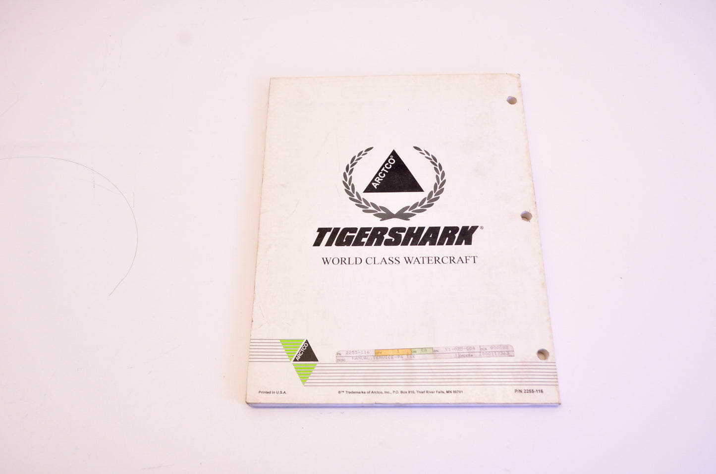 OEM Arctic Cat 2255-116 94 TSK Service Manual