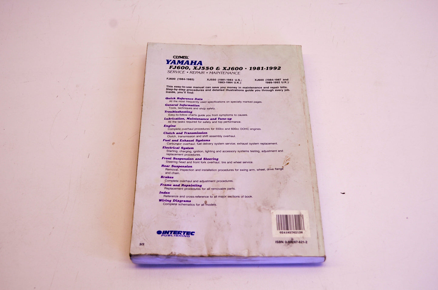OEM Yamaha 0-89287-621-2 Manual