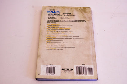 Clymer 0-98287-233-0 Yamaha Service Manual 1970-1982 650cc Twins