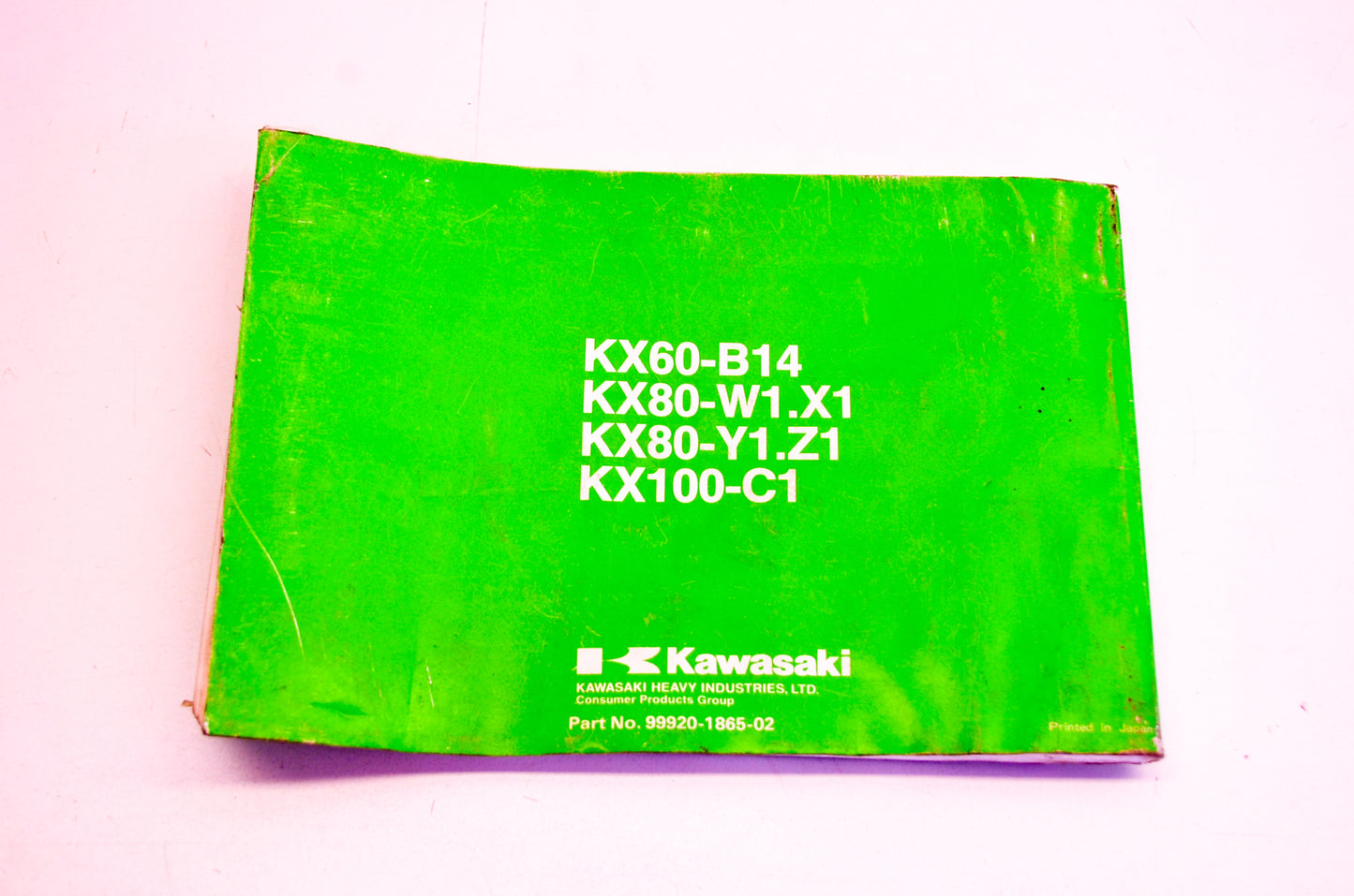 OEM Kawasaki 99920-1865-02 Manual