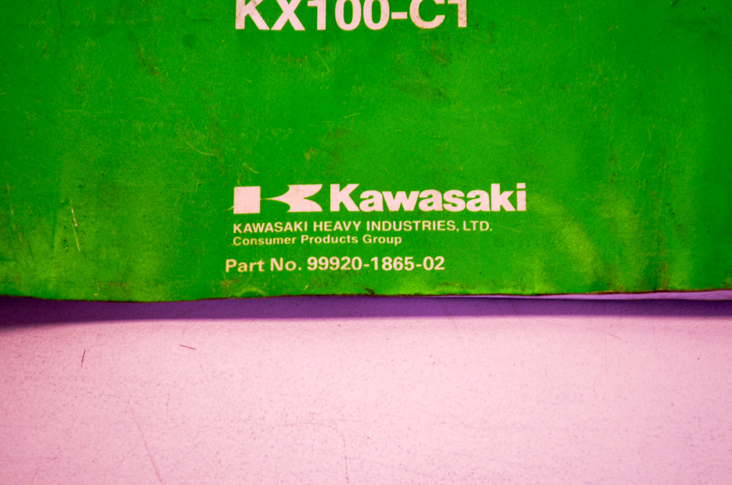 OEM Kawasaki 99920-1865-02 Manual