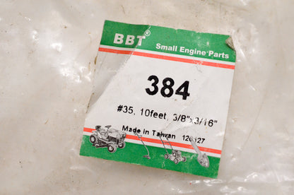 BBT 384, 88-1023 Roller Chain #35 10ft 3/8"x3/16" NOS