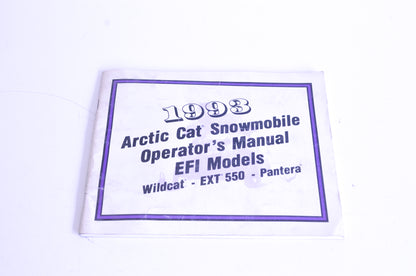 OEM Arctic Cat 2254-847 1993 Operators Manual EFI Wildcat EXT 550 Pantera