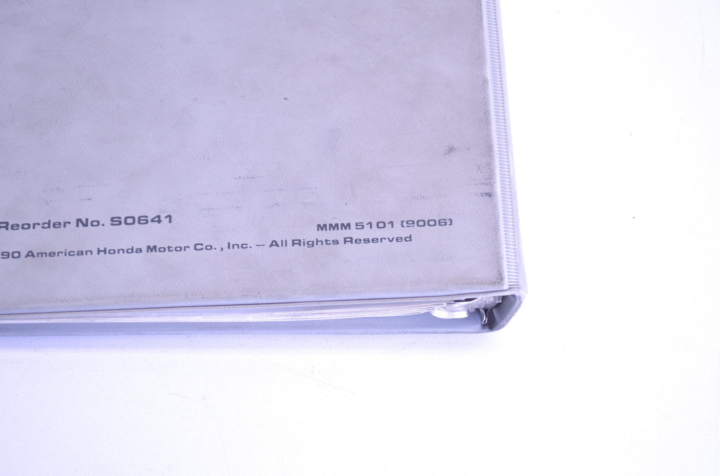 OEM Honda MMM 5101, 9006 1999 Spec Manual
