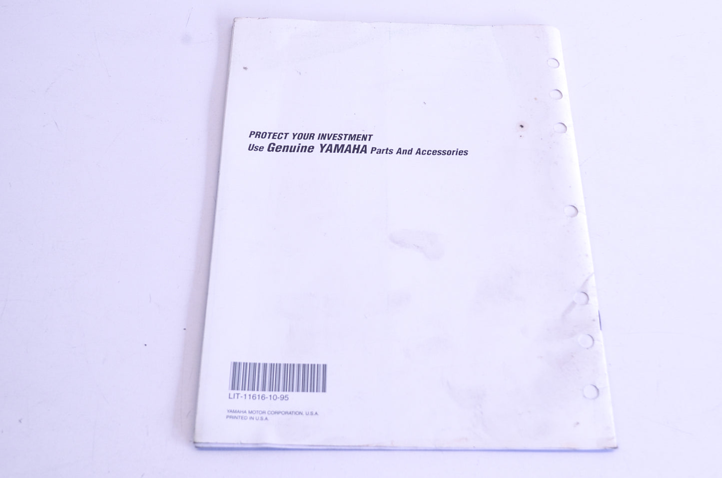 OEM Yamaha LIT-11616-10-95 Service Manual Supplement YFZ350 Banshee