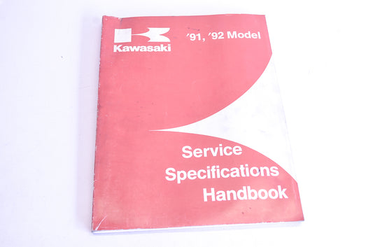 OEM Kawasaki 99926-1020-01 1991 1992 Service Specifications Handbook