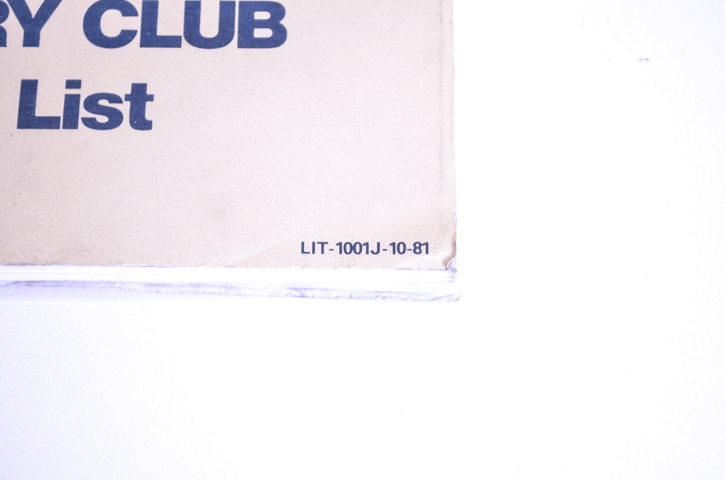 OEM Yamaha LIT-1001J-10-81 Gas Golf Cars Country Club Parts List