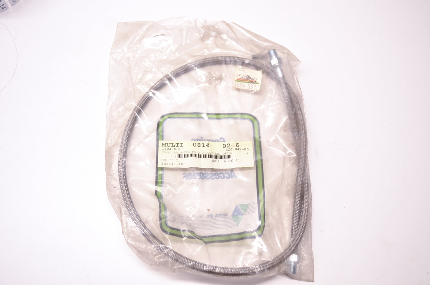 New OEM Arctic Cat 1604-531 Adjuster To Q D Coupler Hose 38" NOS