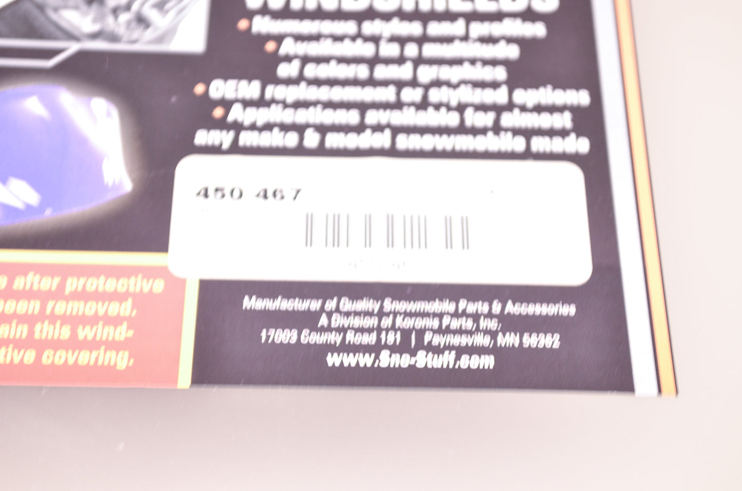 Sno-Stuff 450-467 Windshield NOS