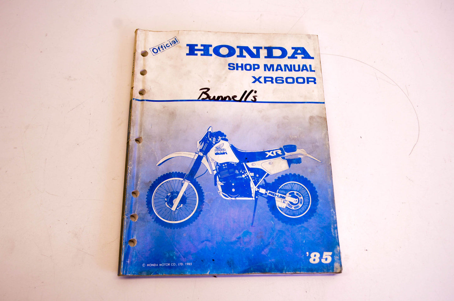 OEM Honda 61MK200 Manual XR600R 85-86