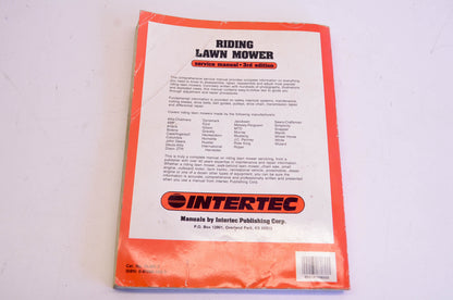 Intertec RLMS-3, 0-87288-383-3 Riding Lawn Mower Manual