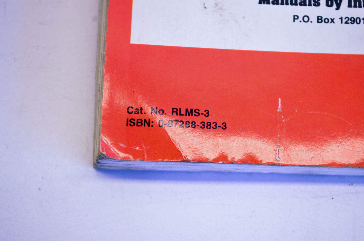 Intertec RLMS-3, 0-87288-383-3 Riding Lawn Mower Manual