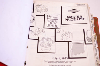 OEM Briggs & Stratton MS-7299-7/93 Service & Repair Manual