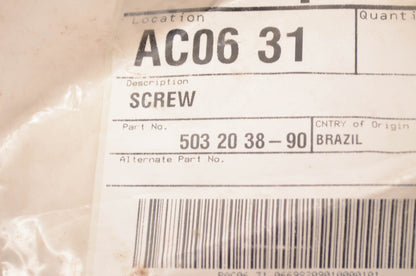 New OEM Husqvarna 503 20 38-90 Screw NOS