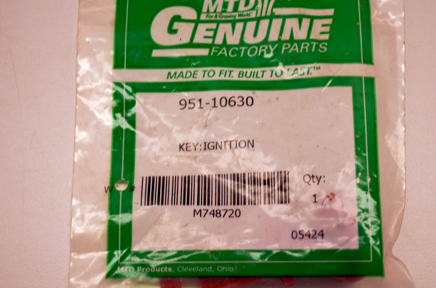 MTD 951-10630 Key NOS