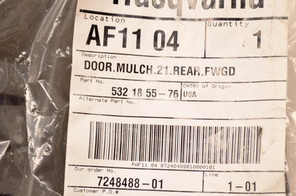 New OEM Husqvarna 532 18 55-76 Discharge Chute NOS