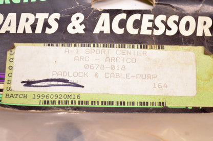 New OEM Arctic Cat 0678-018 Padlock and Cable Kit NOS
