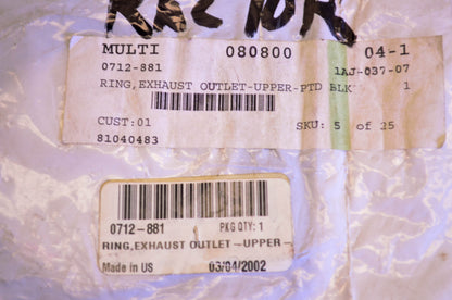 New OEM Arctic Cat 0712-881 Upper Outlet Exhaust Ring NOS