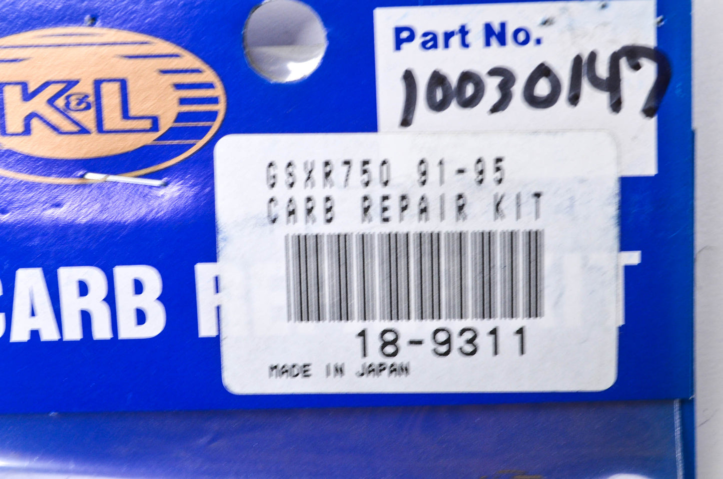 K & L 18-9311 Carburetor Repair Kit NOS