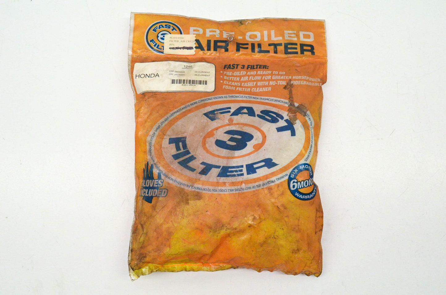 No-Toil 1011-0541 Fast 3 Filter Pre Oiled Air Filter NOS