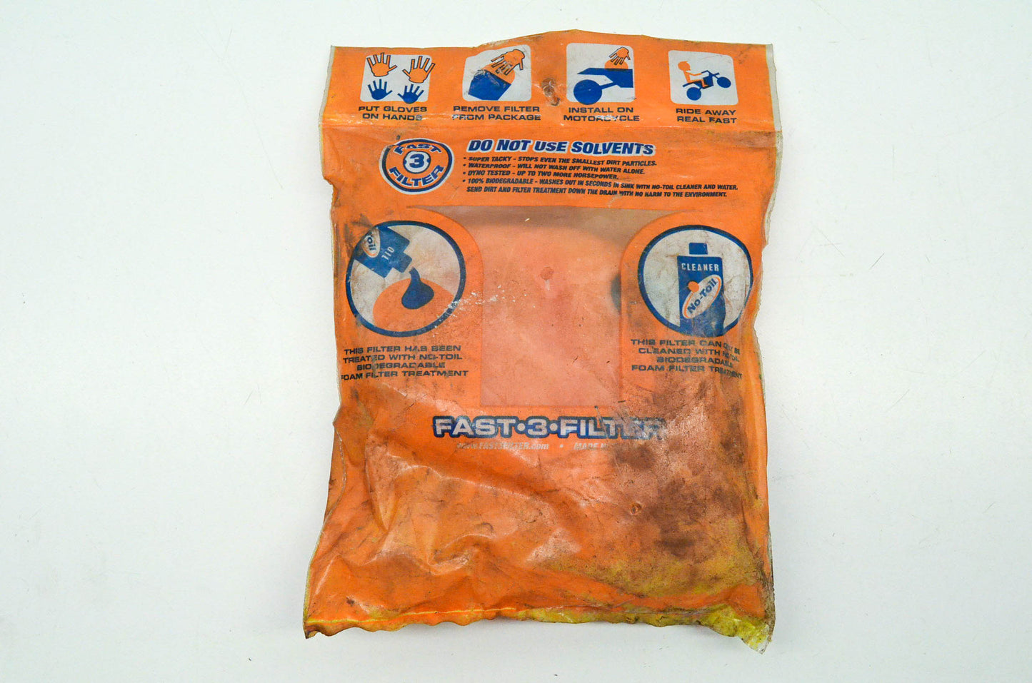 No-Toil 1011-0541 Fast 3 Filter Pre Oiled Air Filter NOS