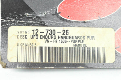 UFO Plast 12-730-26 Enduro Handguards Purple NOS