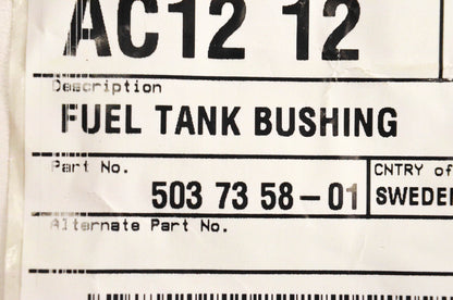New OEM Husqvarna 5037358-01, 503735801 Fuel Tank Bushing NOS