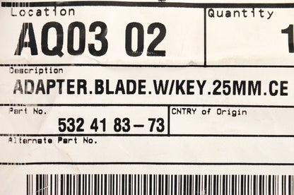 New OEM Husqvarna 5324183-73, 532418373 Blade Adapter With Key .25mm CE NOS