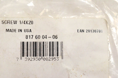 New OEM Husqvarna 8176004-06, 817600406 Screw 1/4x20 NOS