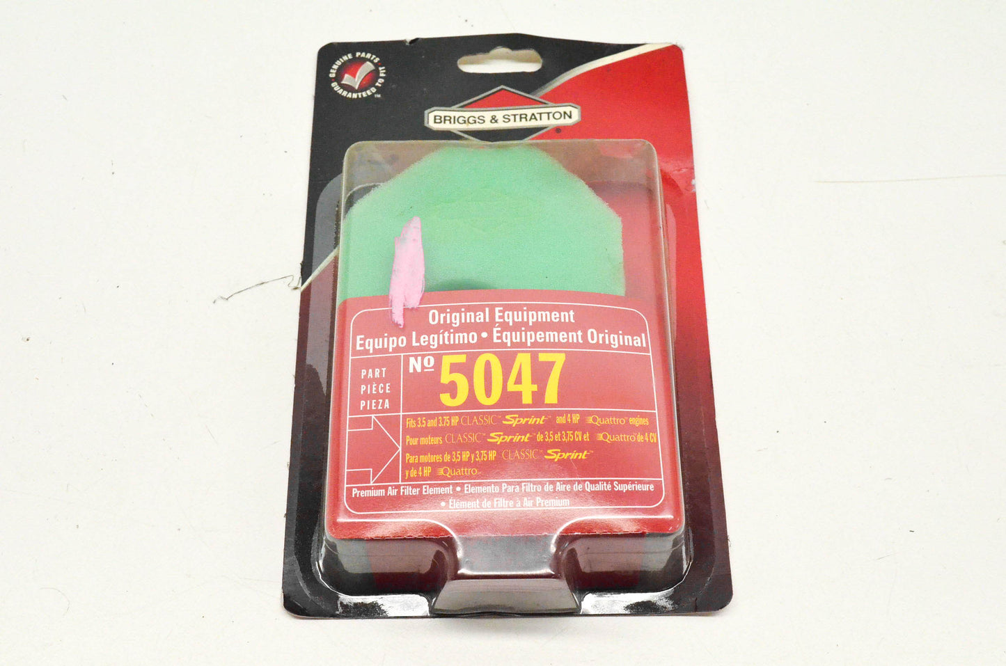 New OEM Briggs & Stratton 5047, 272235S Air Filter NOS