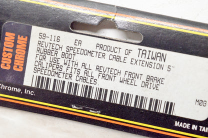 Custom Chrome 59-116, 40-581 Revtech Speedometer Cable Extension 5" Rubber Boot NOS