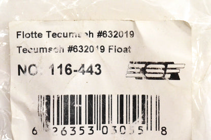 ESF 116-443, 632019 Float NOS