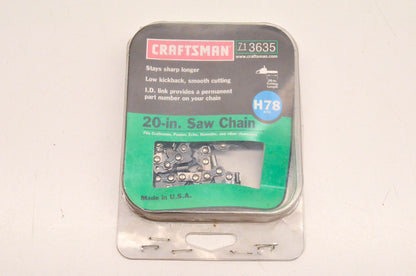 Craftsman 71-3635, 713635 Saw Chain 20" H78 NOS