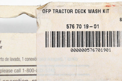 New OEM Husqvarna 5767019-01, 415598, 576701901 Tractor Dech Wash Kit NOS