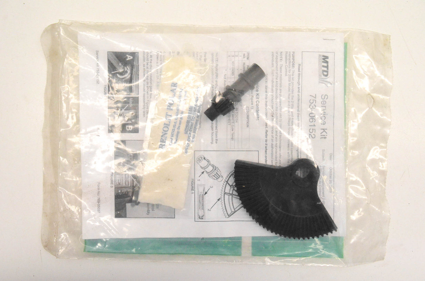 MTD 753-06152 Joystick Gear Set Kit NOS