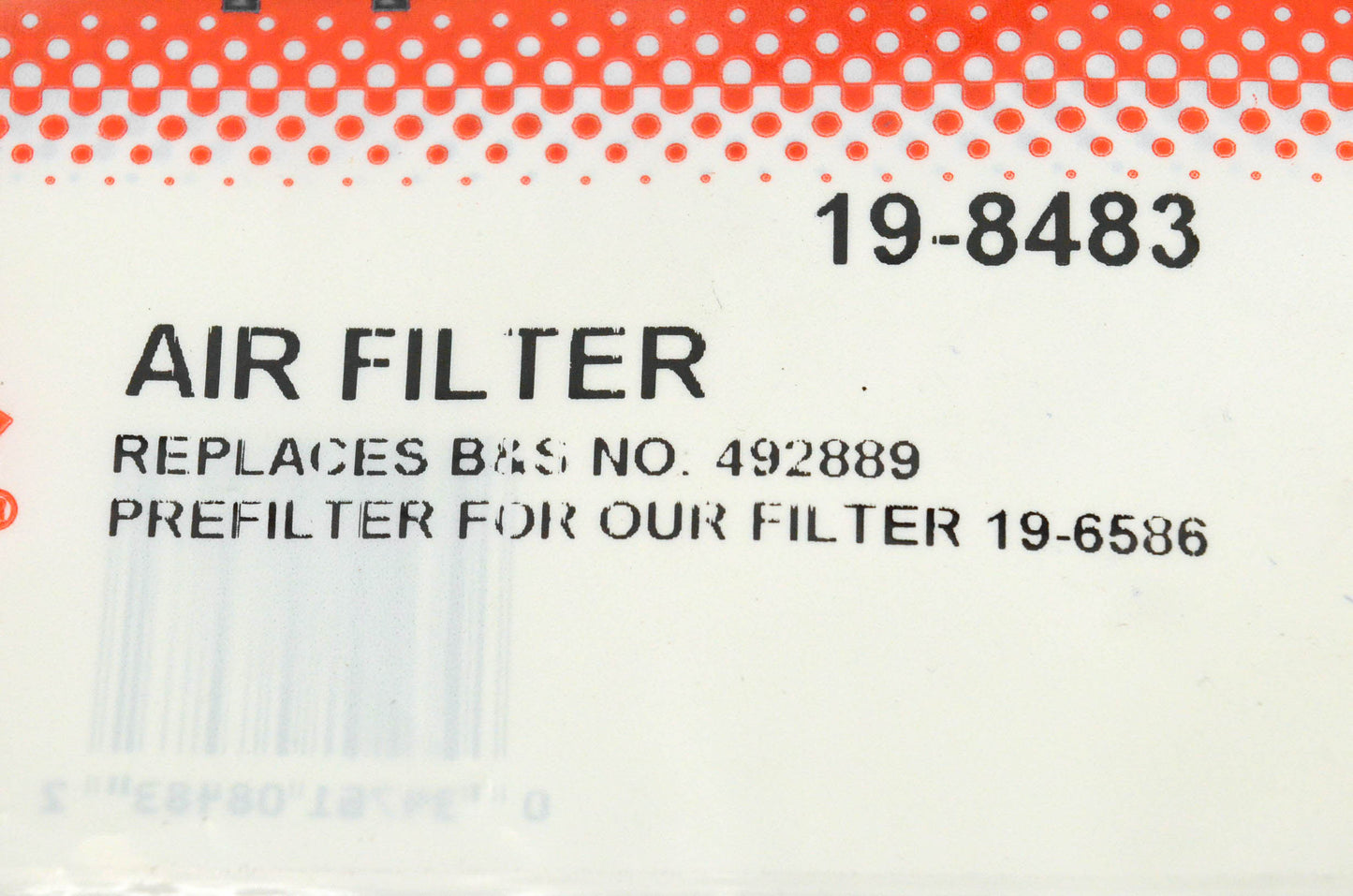 Rotary 19-8483 Air Filter NOS