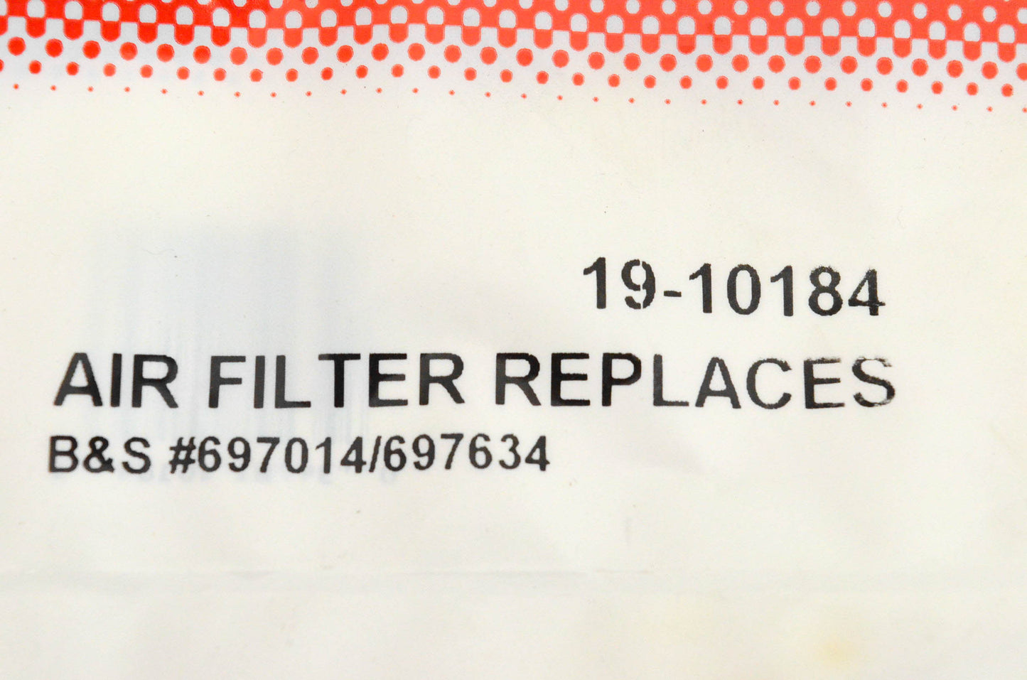 Rotary 19-10184, 492889, 19-6586 Air Filter NOS