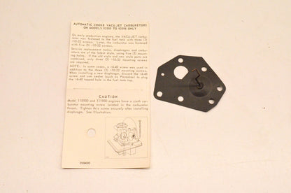 New OEM Briggs & Stratton 299637 Diaphragm Assembly NOS