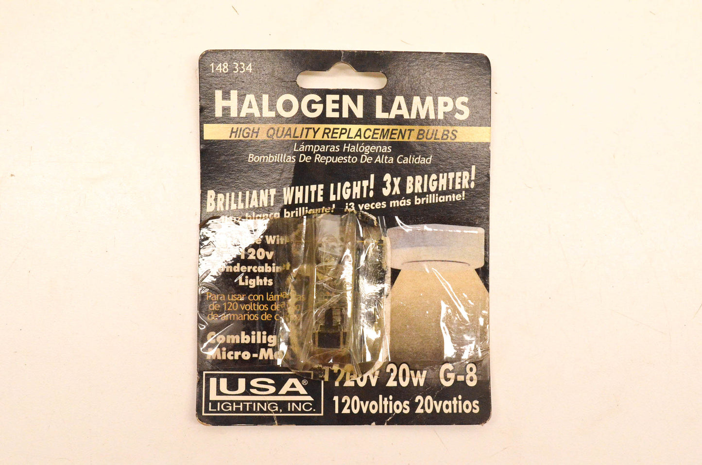 LUSA 148334, 148 334 Halogen Lamp Bulb 120v 20w G-8 NOS