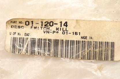 Skidoo 01-120-14, 01-151 Kill Switch