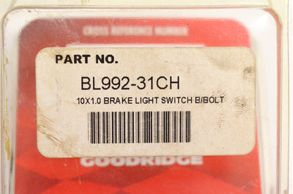 Goodridge BL992-31CH 10x1.0 Brake Light Switch Banjo Bolt NOS