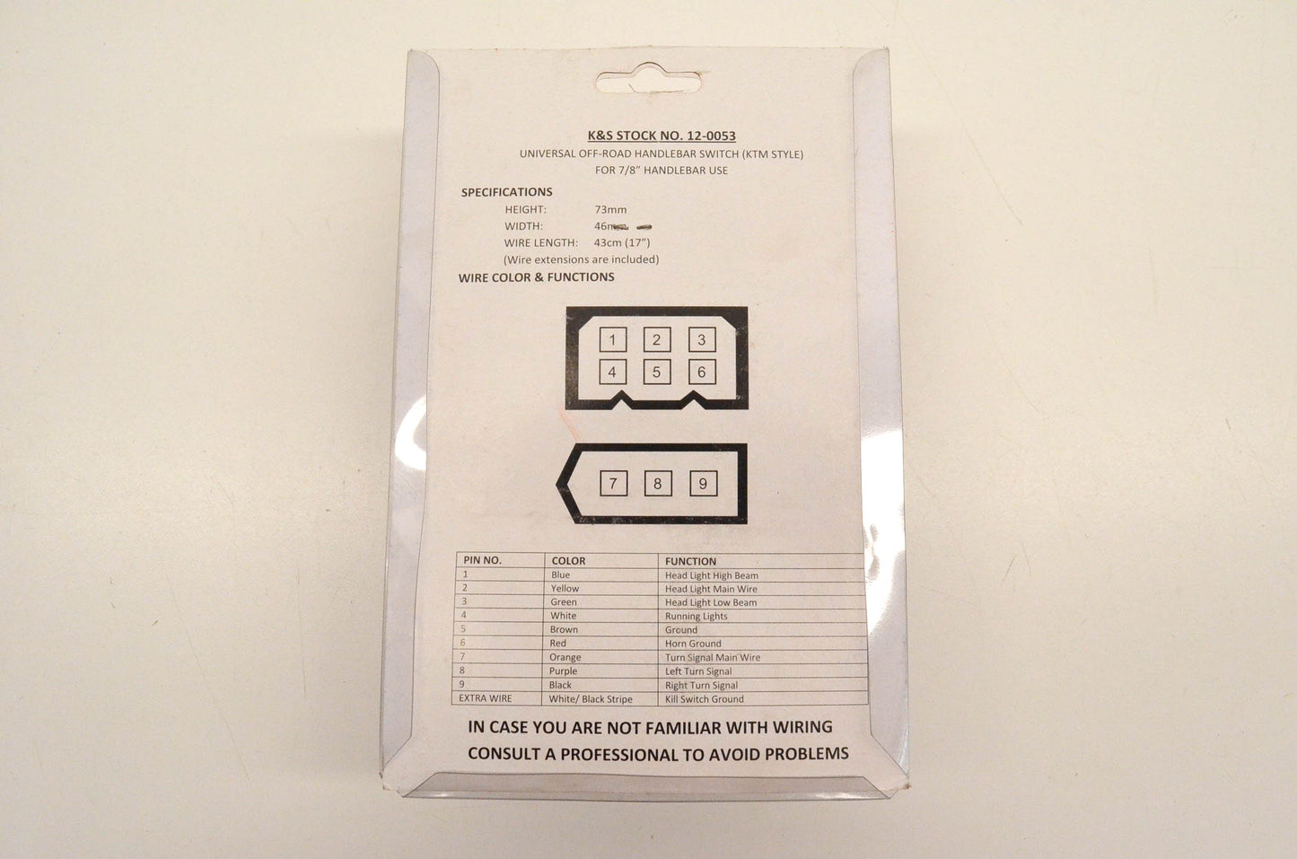 K & S 12-0053, 2106-0353 Turn Signal Switch NOS