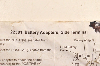 Western 22381 Side Terminal Battery Adapters NOS