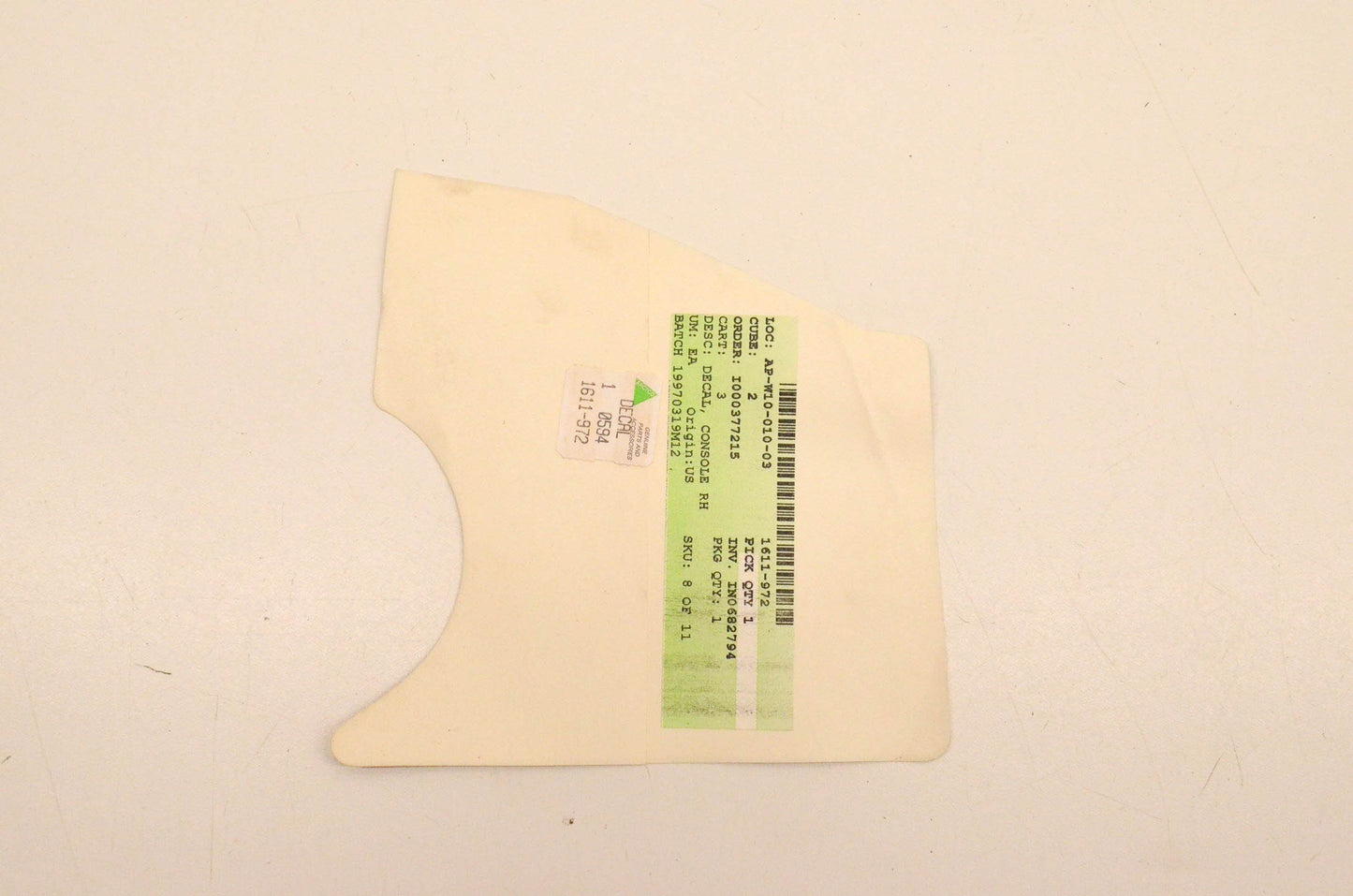 New OEM Arctic Cat 1611-972 Right Console Decal NOS