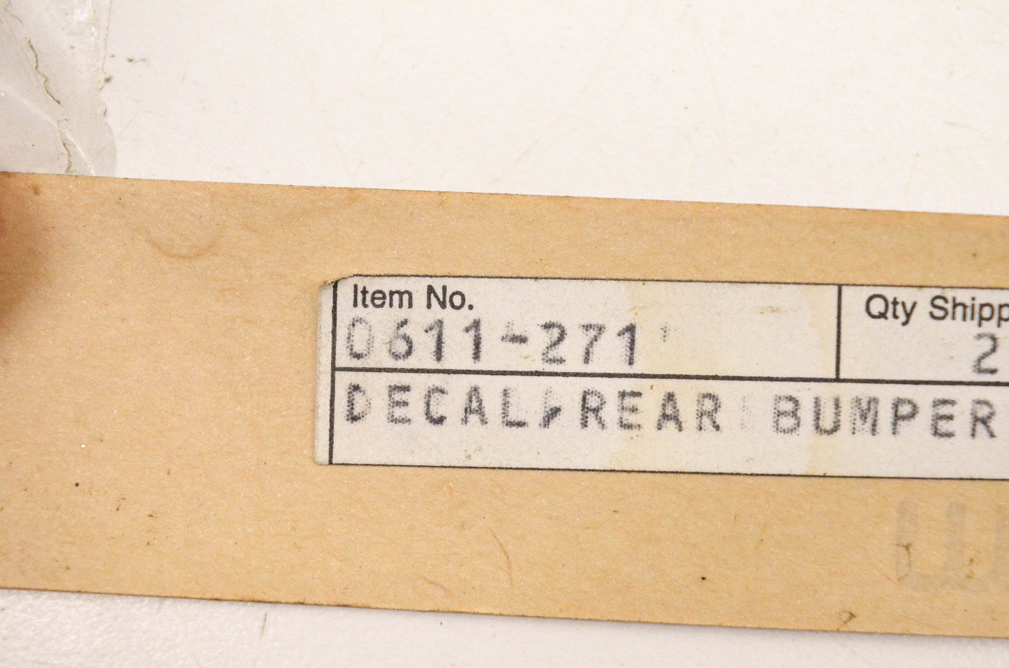 New OEM Arctic Cat 0611-271 Bumper Strip Decal NOS